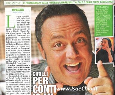 Gabriele Cirilli: “Per Carlo Conti io mi travesto!”