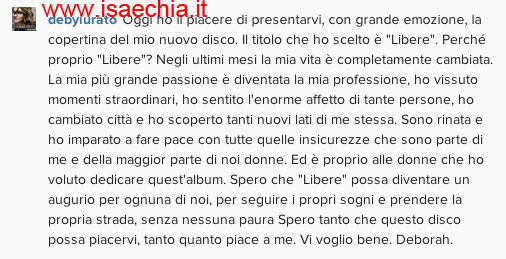 Deborah Iurato su Instagram