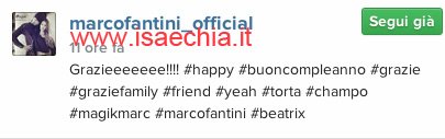 Marco Fantini su Instagram