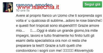 Ramona Amodeo su Instagram