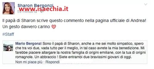 Il papà di Sharon Bergonzi su Facebook
