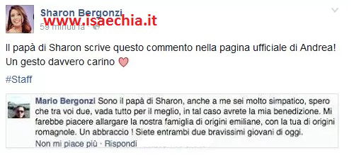 Il papà di Sharon Bergonzi su Facebook