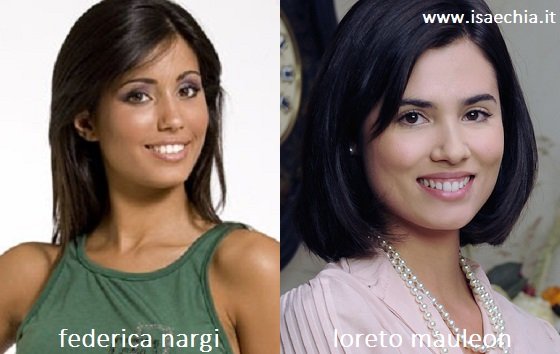 Somiglianza tra Federica Nargi e Loreto Mauleon