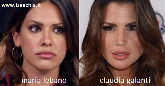Somiglianza tra Maria Lebano e Claudia Galanti