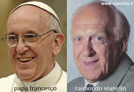 Somiglianza tra Papa Francesco e Raimondo Vianello
