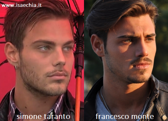 Somiglianza tra Simone Taranto e Francesco Monte