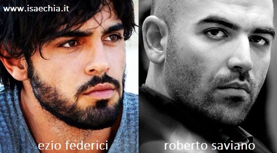 Somiglianza tra Ezio Federici e Roberto Saviano