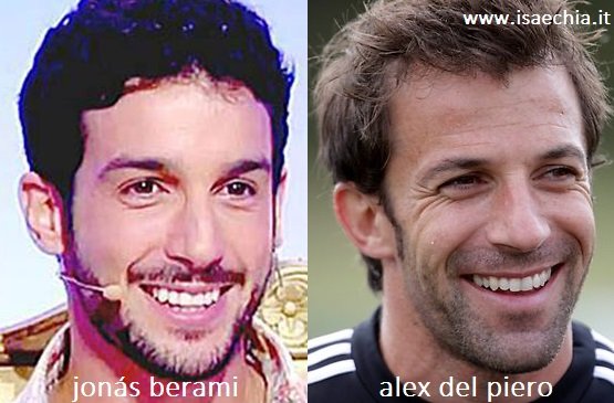 Somiglianza tra Jonás Berami e Alex Del Piero