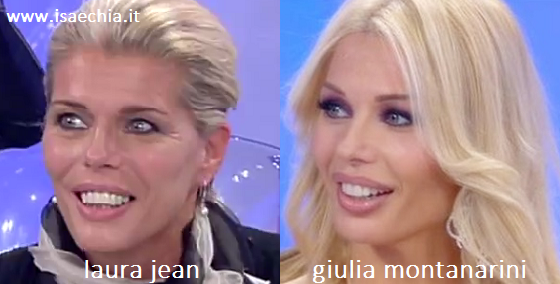 Somiglianza tra Laura Jean, dama del Trono over di ‘Uomini e Donne’, e Giulia Montanarini preview