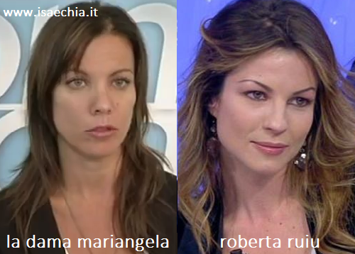 Somiglianza tra Mariangela, dama del Trono over di ‘Uomini e Donne’, e Roberta Ruiu preview