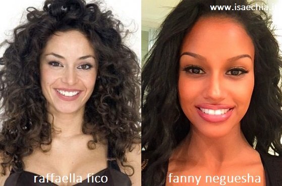 Somiglianza tra Raffaella Fico e Fanny Neguesha