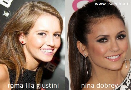 Somiglianza tra Rama Lila Giustini e Nina Dobrev