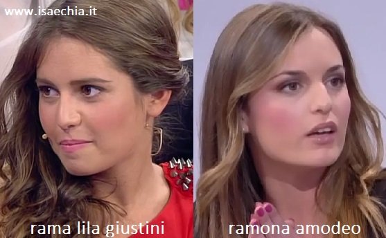 Somiglianza tra Rama Lila Giustini e Ramona Amodeo