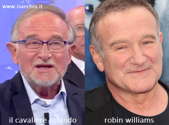 Somiglianza tra Rolando, cavaliere del Trono over di ‘Uomini e Donne’, e Robin Williams