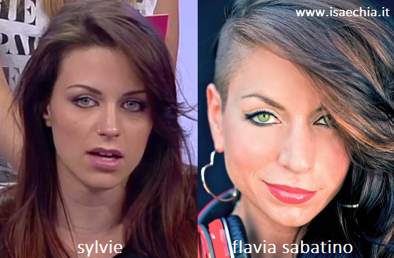 Somiglianza tra Sylvie e Flavia Sabatino