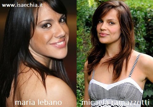 Somiglianza tra Maria Lebano e Micaela Ramazzotti