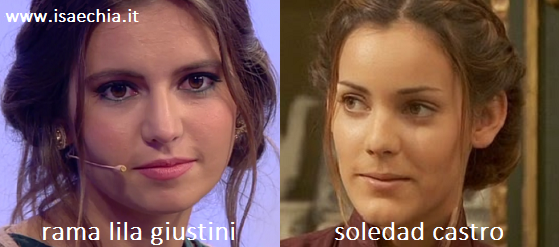 Somiglianza tra Rama Lila Giustini e Soledad Castro
