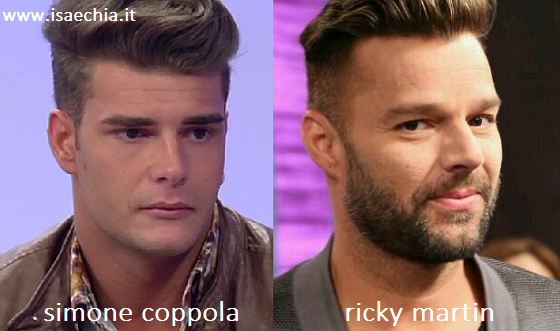 Somiglianza tra Simone Coppola e Ricky Martin