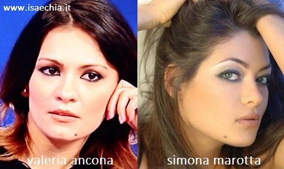 Somiglianza tra Valeria Ancona e Simona Marotta