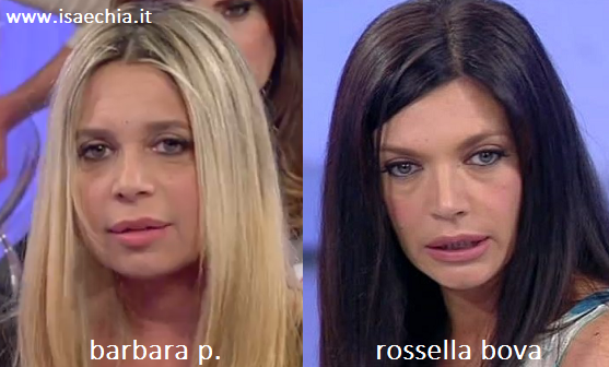 Somiglianza tra Barbara P., dama del Trono over di ‘Uomini e Donne’, e Rossella Bova preview