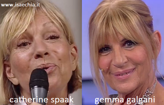 Somiglianza tra Catherine Spaak e Gemma Galgani