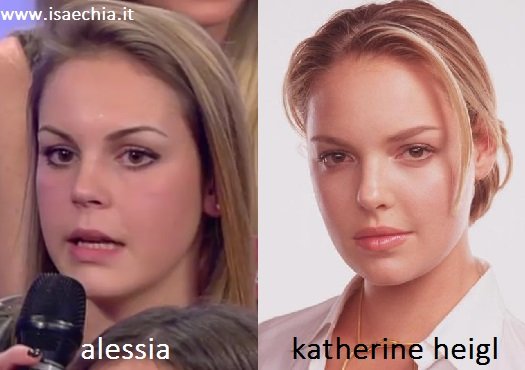 Somiglianza tra Alessia, corteggiatrice di Fabio Colloricchio a ‘Uomini e Donne’, e Katherine Heigl