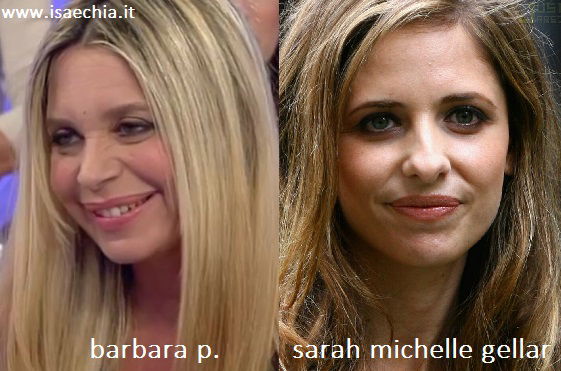 Somiglianza tra Barbara P., dama del Trono over di ‘Uomini e Donne’, e Sarah Michelle Gellar preview