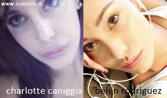 Somiglianza tra Charlotte Caniggia e Belen Rodriguez