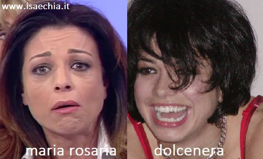 Somiglianza tra Maria Rosaria, dama del Trono over di ‘Uomini e Donne’, e Dolcenera article-post