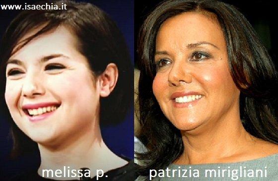 Somiglianza tra Melissa Panarello e Patrizia Mirigliani