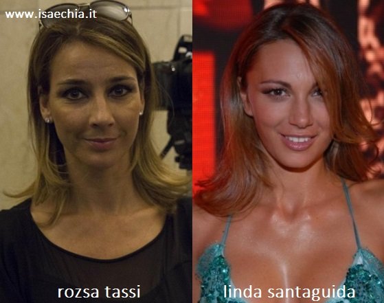 Somiglianza tra Rozsa Tassi, moglie di Rocco Siffredi, e Linda Santaguida