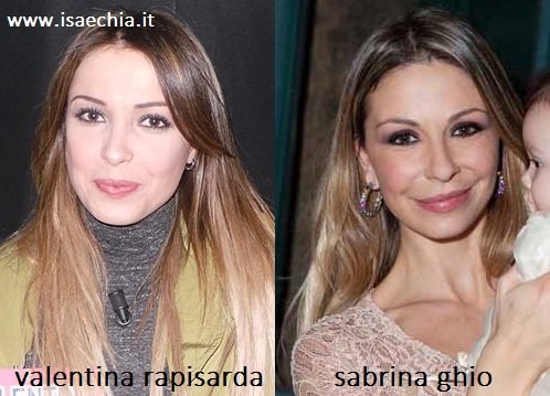 Somiglianza tra Valentina Rapisarda e Sabrina Ghio