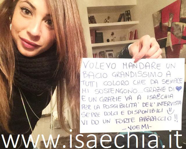 Noemi Ceccacci a IsaeChia.it: “Fabio Colloricchio non è l’uomo che avevo immaginato. Non nego che mi sarebbe piaciuto conoscere meglio Amedeo Andreozzi…” preview