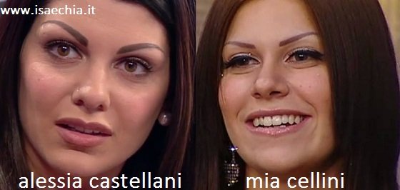 Somiglianza tra Alessia Castellani e Mia Cellini