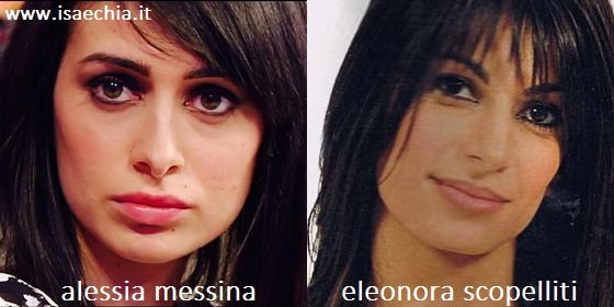 Somiglianza tra Alessia Messina ed Eleonora Scopelliti
