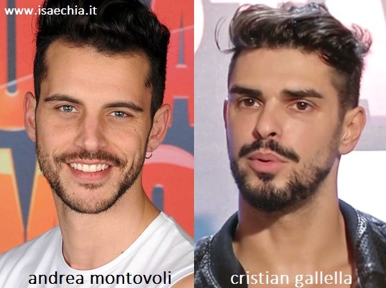 Somiglianza tra Andrea Montovoli e Cristian Gallella