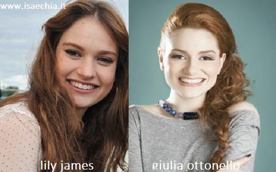 Somiglianza tra Giulia Ottonello e Lily James article-post