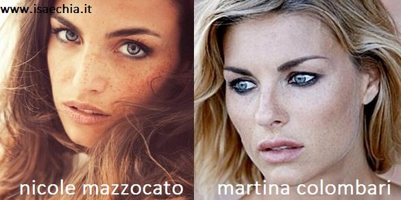 Somiglianza tra Nicole Mazzocato e Martina Colombari