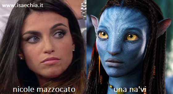Somiglianza tra Nicole Mazzocato e i Na'vi di 'Avatar'
