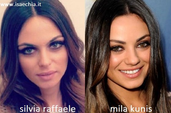 Somiglianza tra Silvia Raffaele e Mila Kunis