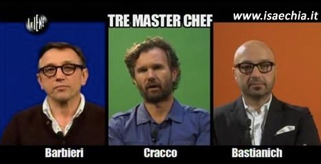 ‘Le Iene’, l’intervista tripla ai giudici di ‘Masterchef’ Carlo Cracco, Joe Bastianich e Bruno Barbieri: il video