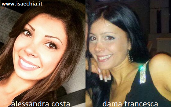 Somiglianza tra Alessandra Costa e Francesca Salerno