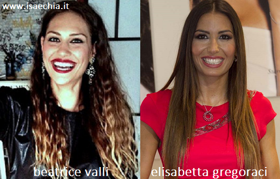 Somiglianza tra Beatrice Valli ed Elisabetta Gregoraci preview