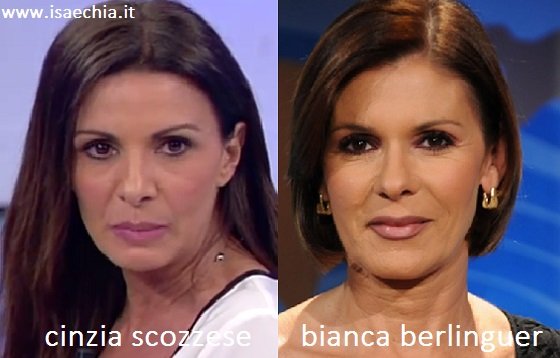 Somiglianza tra Cinzia Scozzese e Bianca Berlinguer