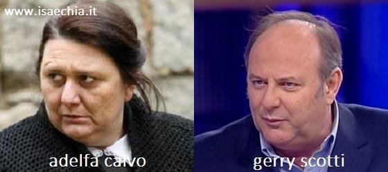 Somiglianza tra Adelfa Calvo e Gerry Scotti