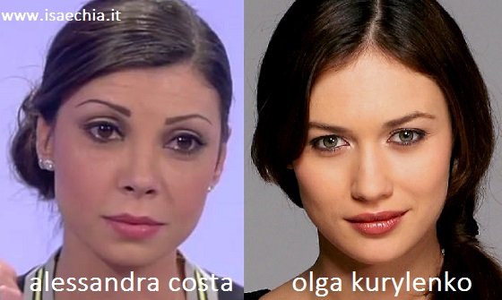 Somiglianza tra Alessandra Costa e Olga Kurylenko