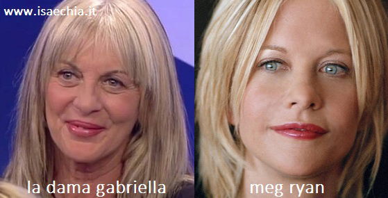 Somiglianza tra Gabriella, dama del Trono over di ‘Uomini e Donne’, e Meg Ryan preview