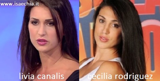 Somiglianza tra Livia Canalis e Cecilia Rodriguez
