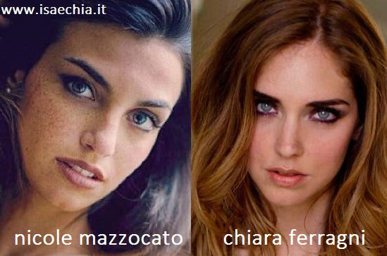 Somiglianza tra Nicole Mazzocato e Chiara Ferragni preview