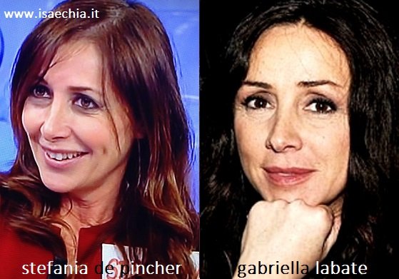 Somiglianza tra Stefania De Pincher e Gabriella Labate